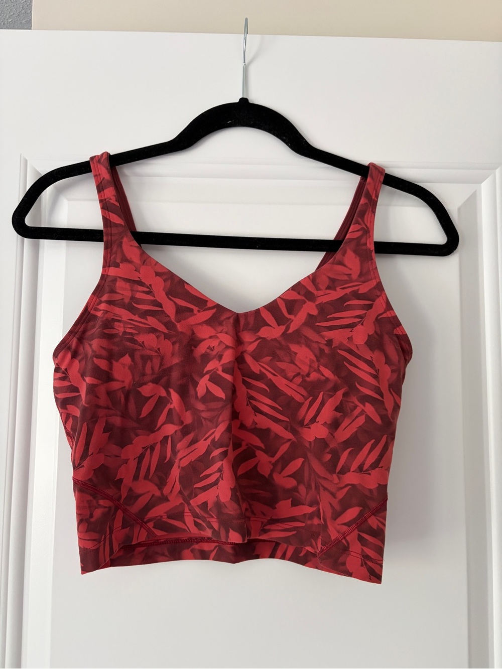 lululemon athletica Red Leaf-Print Crop Tank